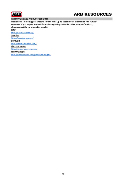 ARB 4x4 Accessories - Export Vehicle Application Guide (EVAG) - May ...