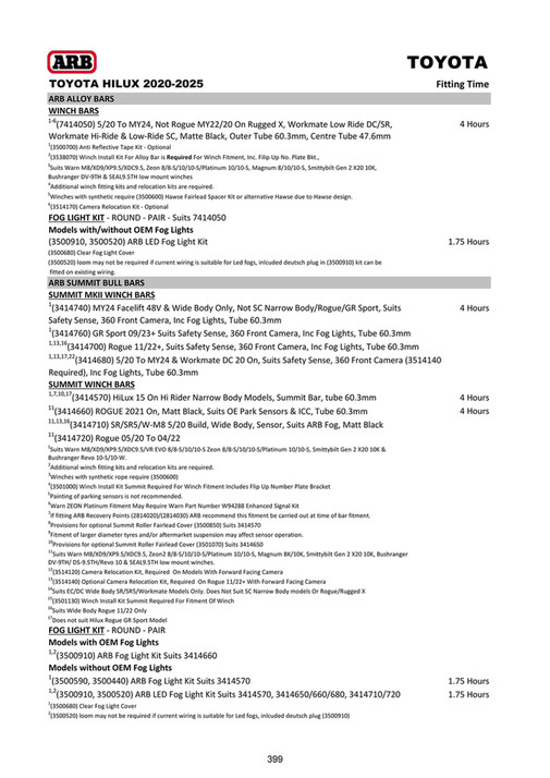 ARB 4x4 Accessories - Export Vehicle Application Guide (EVAG) - May ...