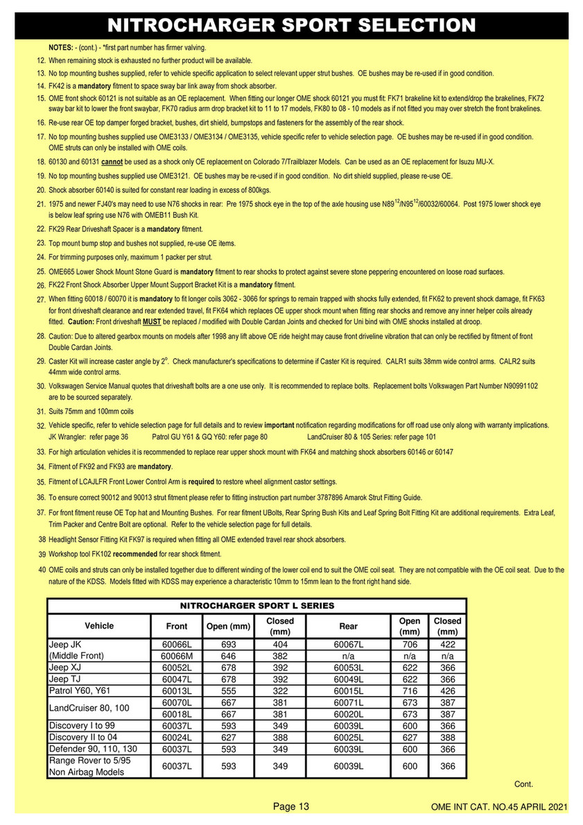 Arb 4x4 Accessories Old Man Emu International Application Catalogue Edition 45 Page 14