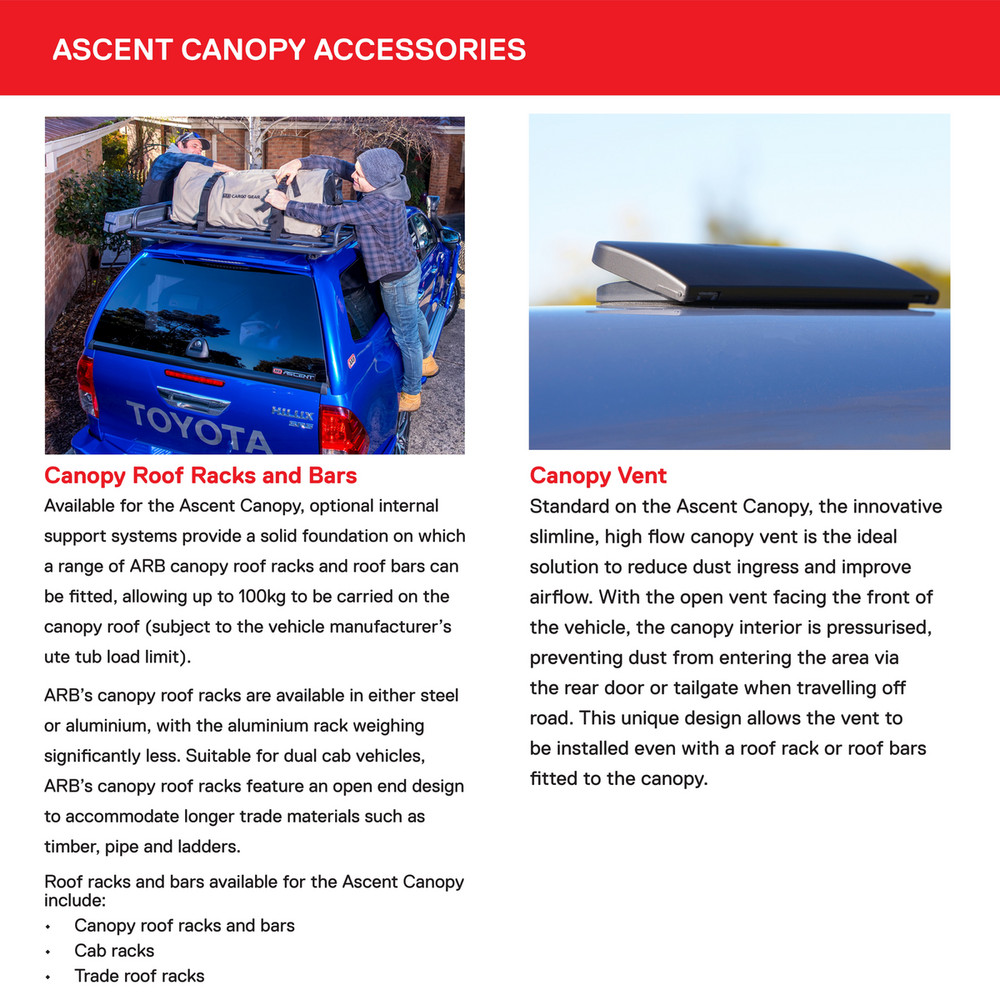 Arb ascent best sale canopy internal support