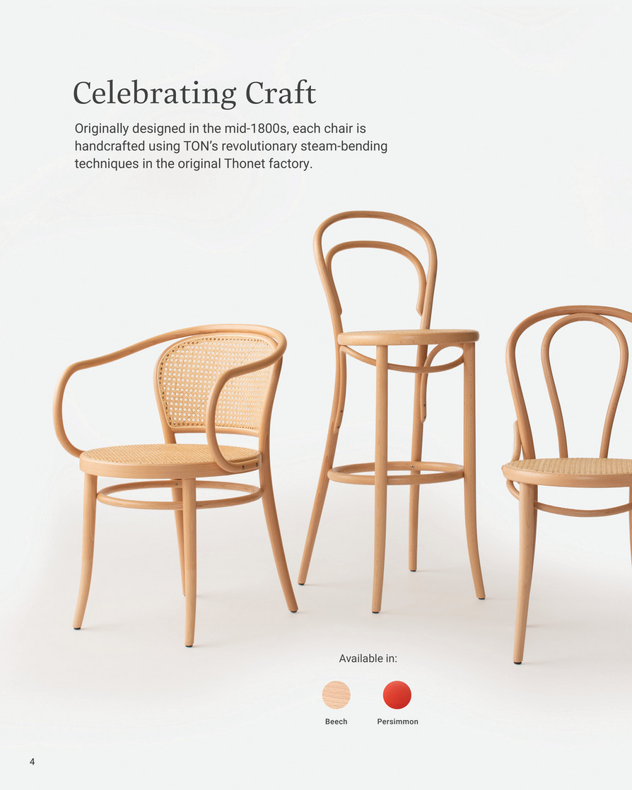 Schoolhouse - Fall 2022 Catalog - TON 14 Bentwood Caned Stool in