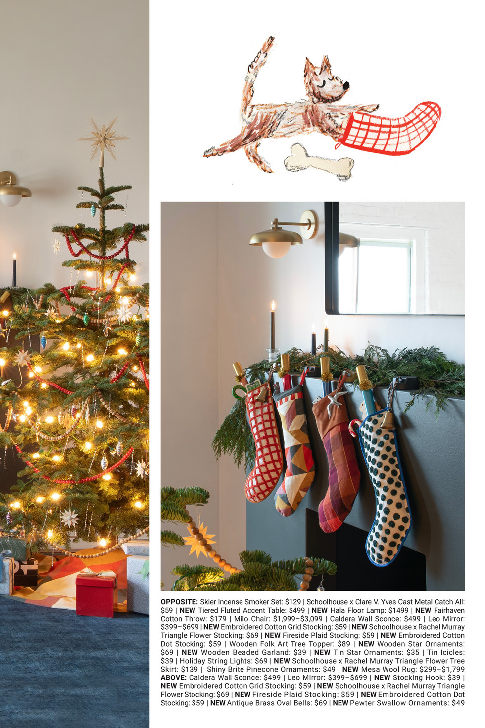 Schoolhouse Holiday 2024 Catalog - Hala Floor Lamp, Glass/Metal/Steel