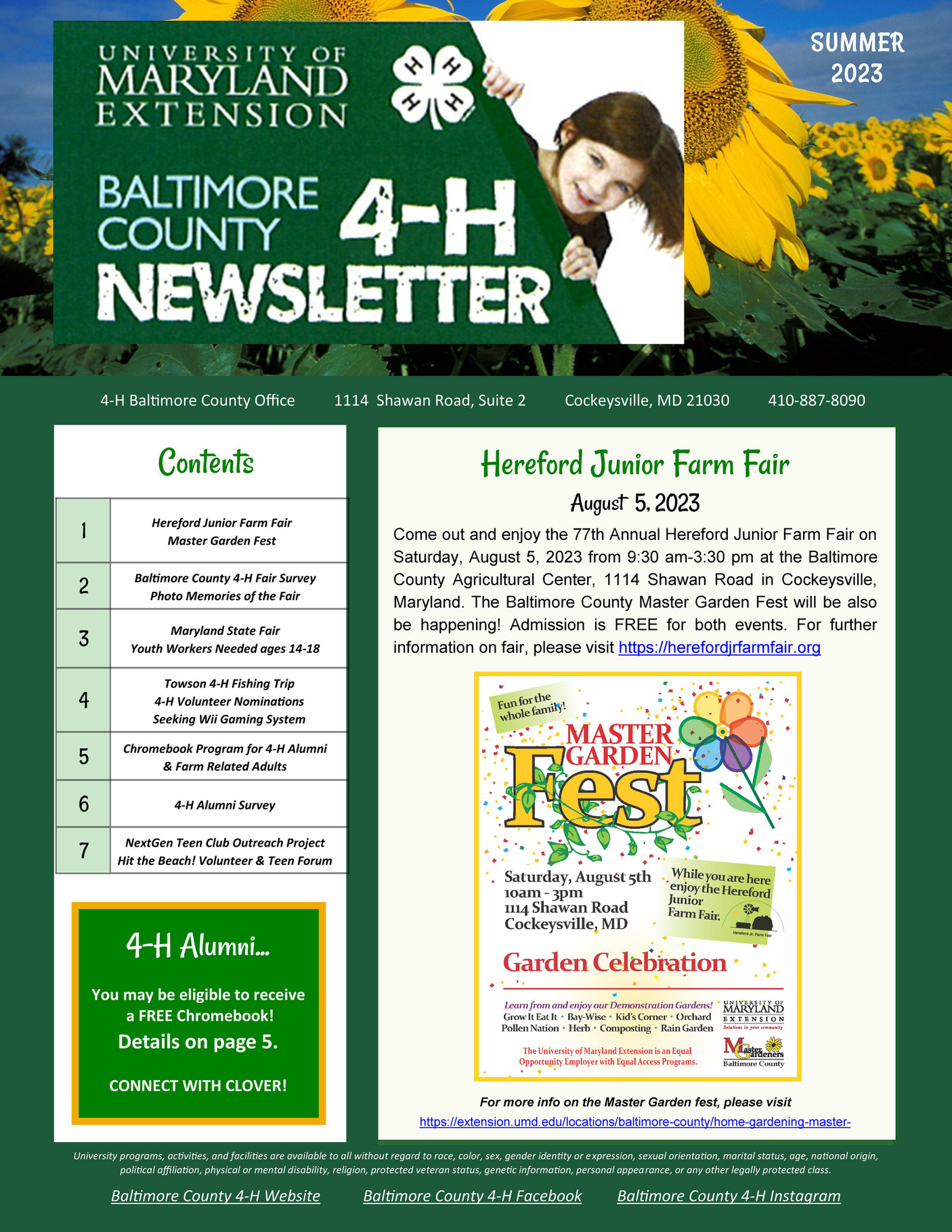 University of Maryland Extension - Baltimore County 4-H News - JULY ...