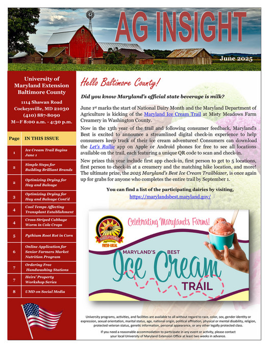 University Of Maryland Extension June 2025 Ag Insight Page 1
