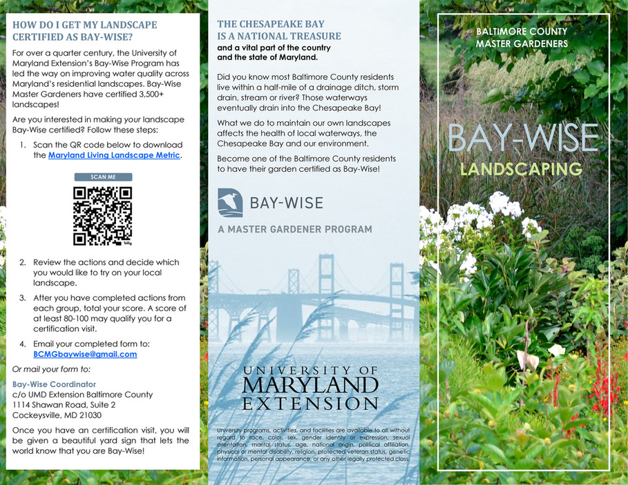 University of Maryland Extension - Bay-Wise Brochure - Baltimore County ...