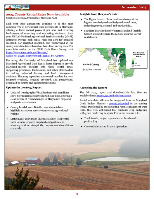 University of Maryland Extension - November 2025 - AG INSIGHT - Page 2-3
