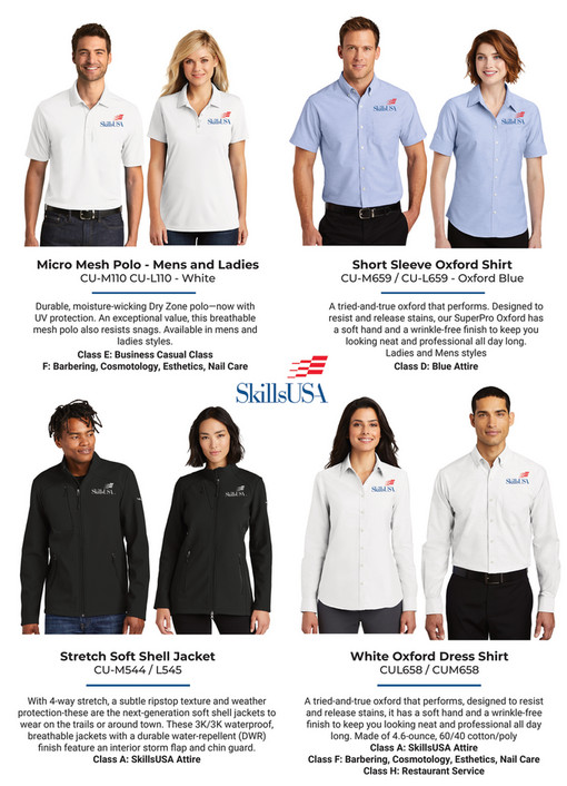 Career Uniforms CU Catalog 2022 SkillsUSA Page 45