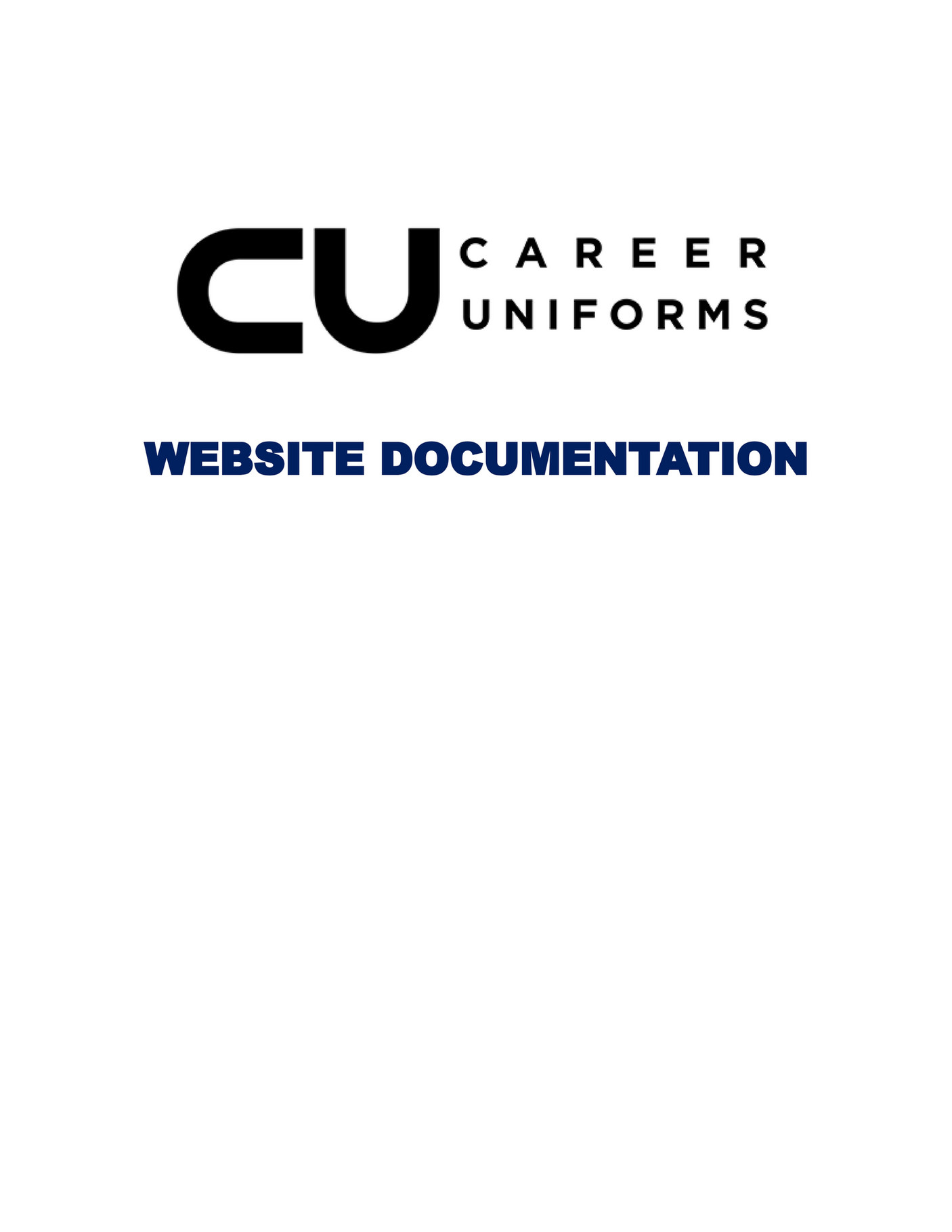 Career Uniforms CU site Documentation.docx Page 1