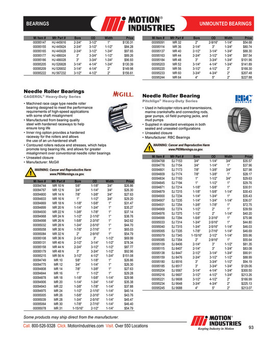 Motion - Motion-Bearings-Product-Catalog - Page 98-99