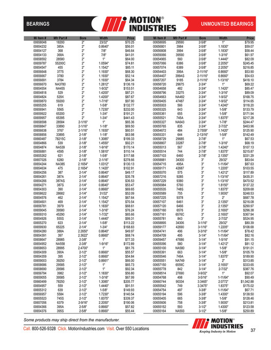 Motion - Motion-Bearings-Product-Catalog - Page 42-43