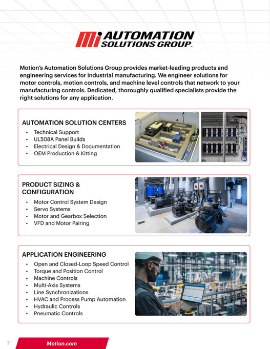 Motion - Motion Automation Solutions Brochure - Page 1