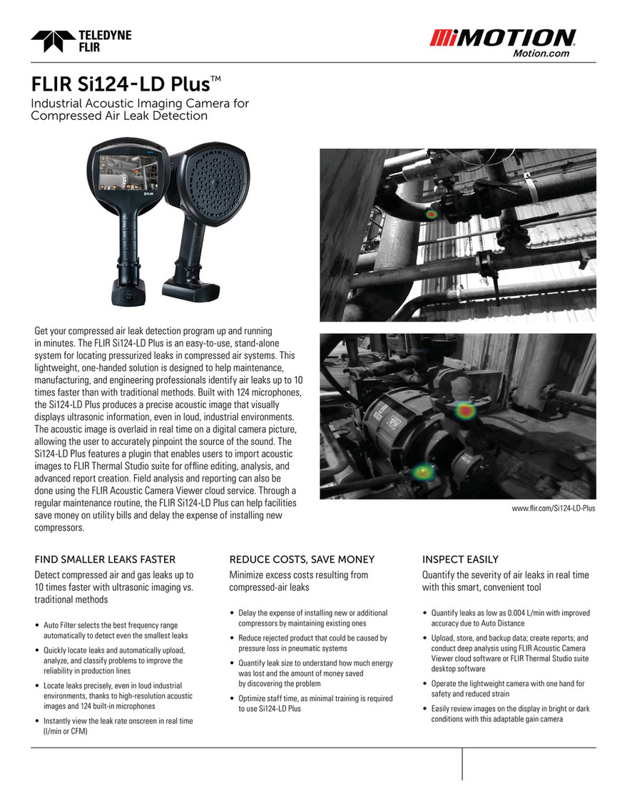 FLIR Si124-LD - Industrial Acoustic Imaging Camera for Compressed Air Leak  Detection