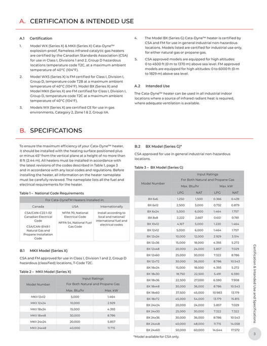 Motion - Cata-Dyne BX Series Gas Catalytic Heater Owners Manual ...