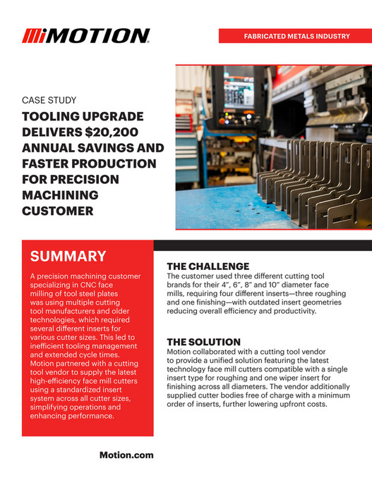 Motion - Motion - Fabricated Metals - Tooling Upgrade - Case Study ...