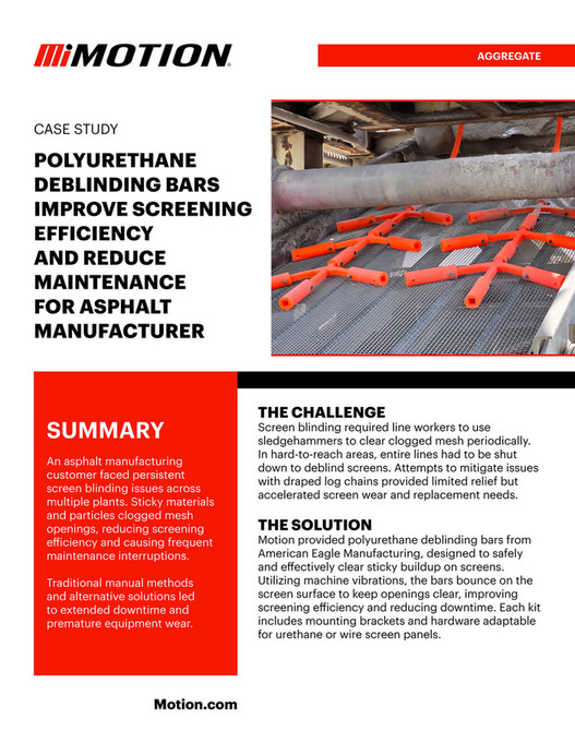 Motion - Motion - Aggregate - Screen Deblinding Solution - Case Study ...