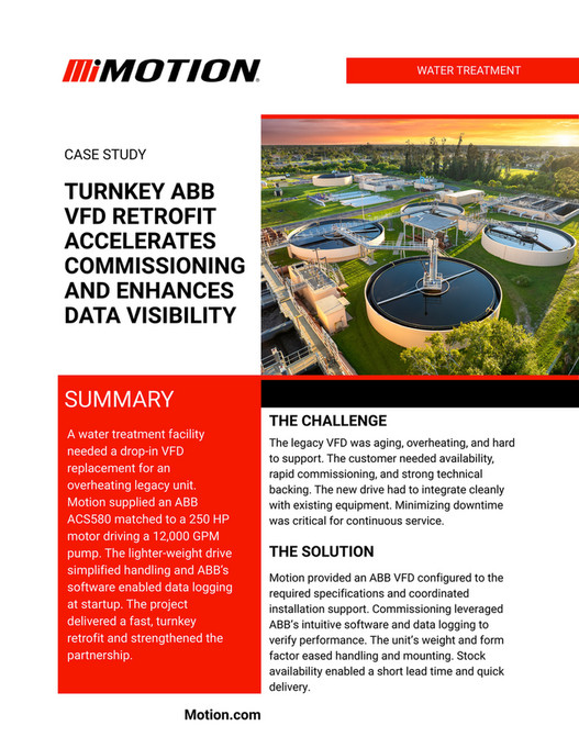 Motion - Motion - Water Treatment - Turnkey ABB VFD Retrofit - Case ...