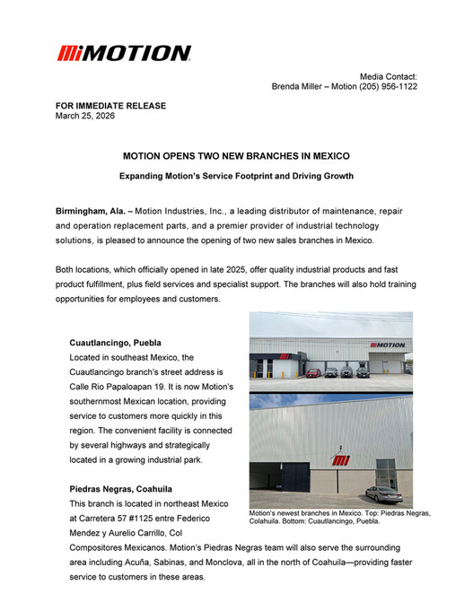 Motion Opens Two New Branches in Mexico - Page 1