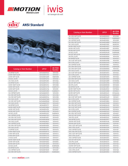 Motion - iwis Order Guide Brochure - Page 1