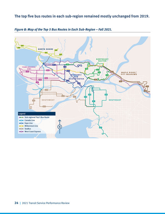 Translink Bus Routes TransLink - 2021 Transit Service Performance Review - Page 24-25