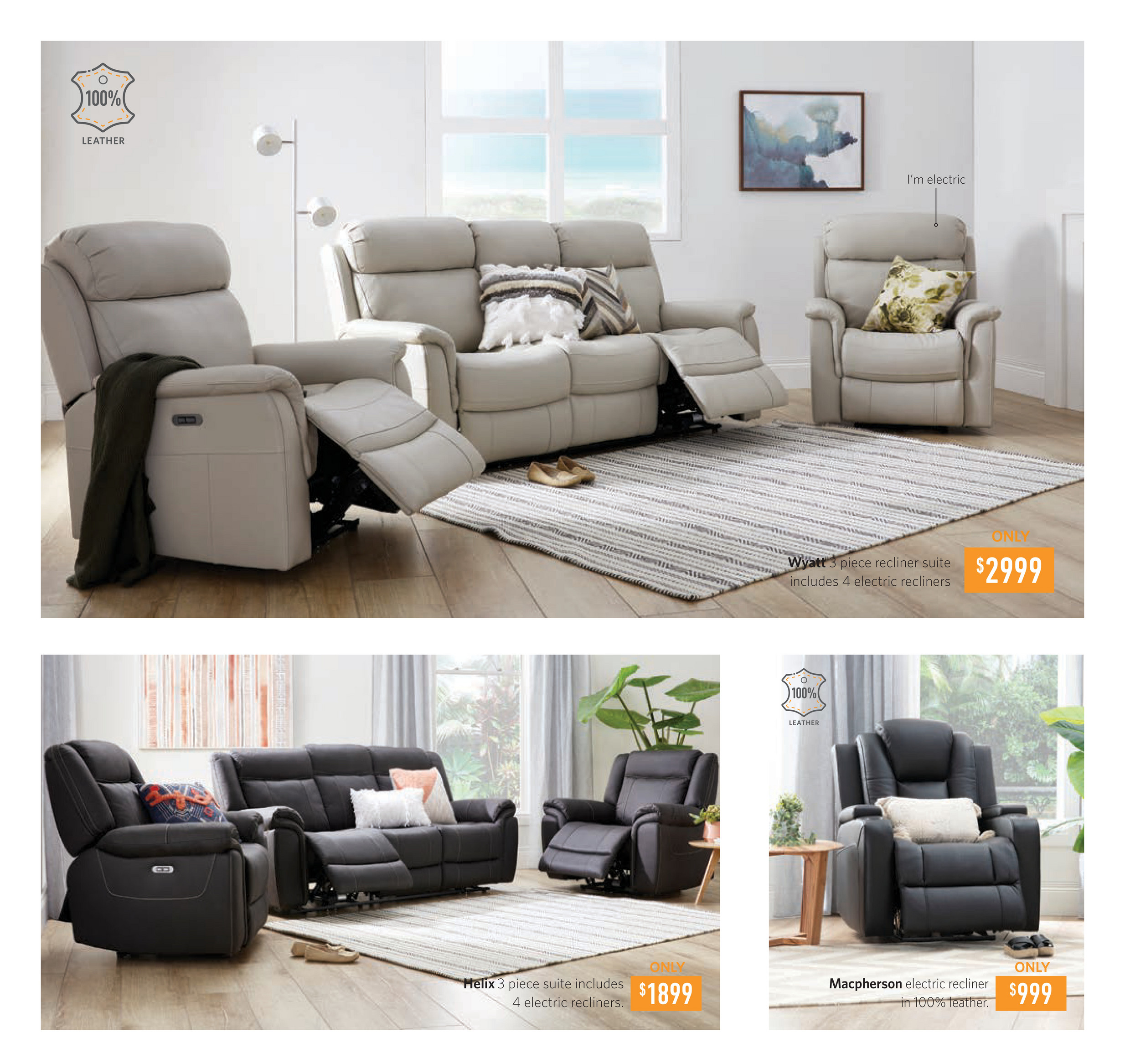 Whitehaven Fabric 3 Seater Electric Recliner Sofa Latest Sofa Pictures