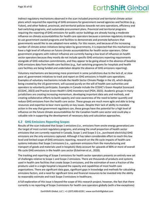 CASCADES - Canada Health Care GHG Accountabilities Report_EarthShift ...
