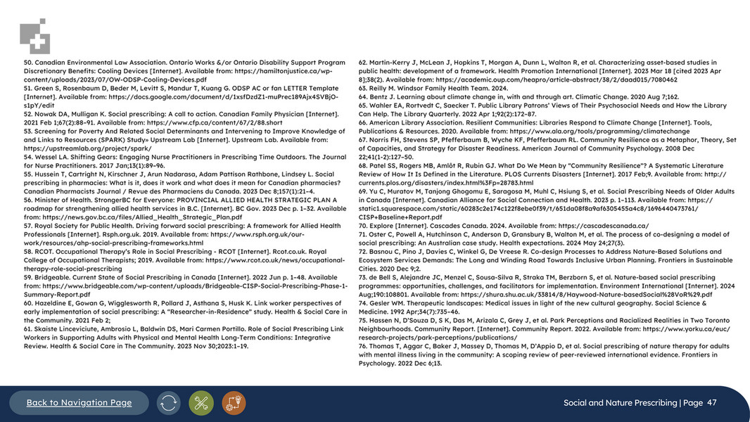 CASCADES - Social and Nature Prescribing playbook - Page 46