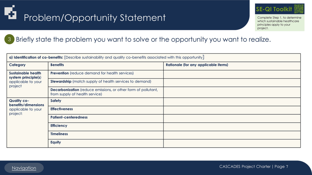 CASCADES - CASCADES QI Project Charter Template_v. April 2026 - Page 7