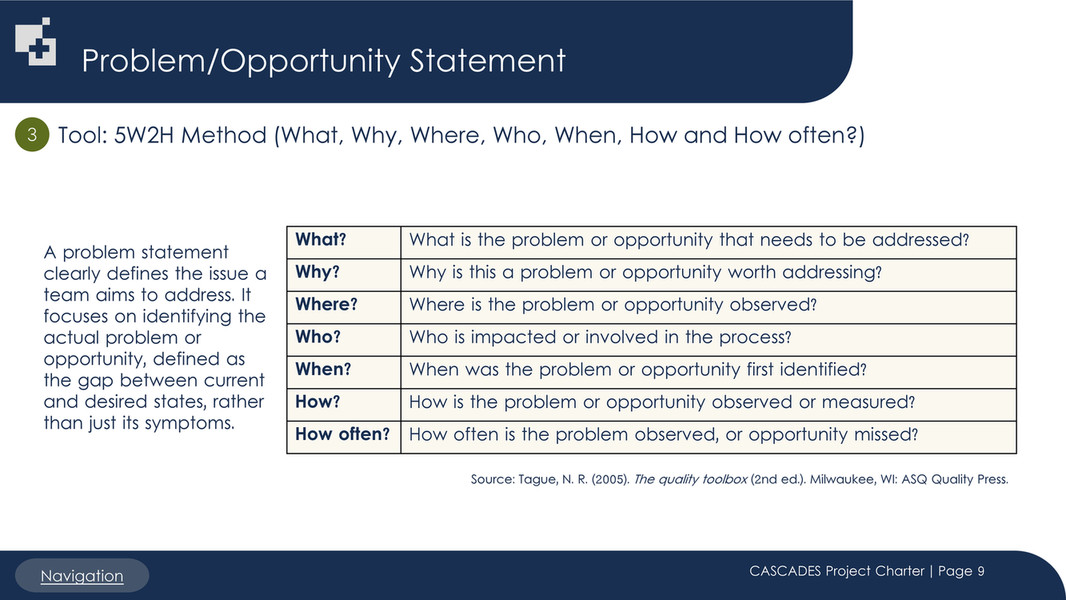 CASCADES - CASCADES QI Project Charter Template_v. April 2026 - Page 8