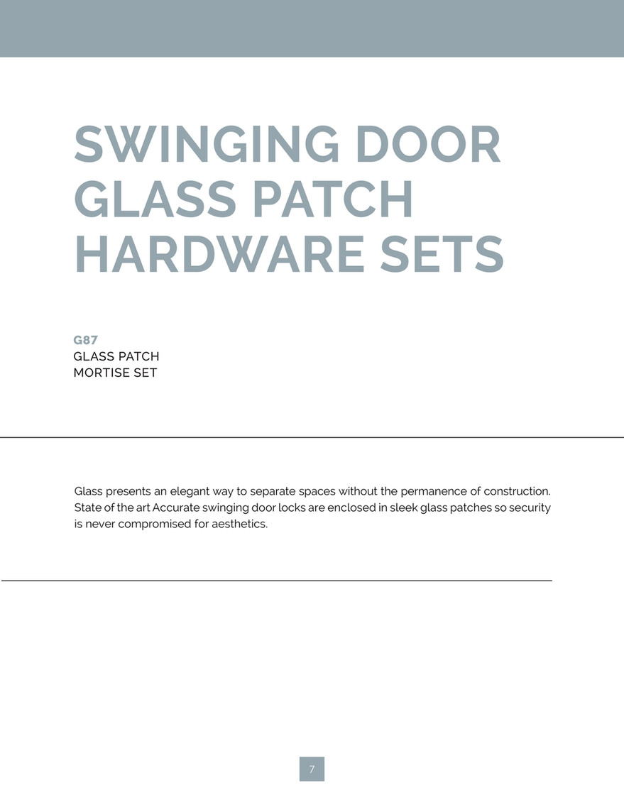Accurate Lock & Hardware - Glass Door Products Digital Catalog
