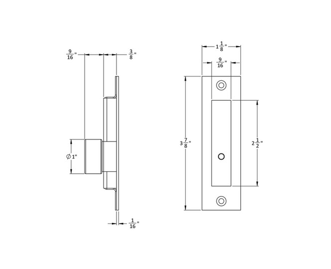 Simple Lock Plates Measurements Drawing.pdf Accurate Lock & Hardware - Magnetic Solutions Brochure - Page 18-19
