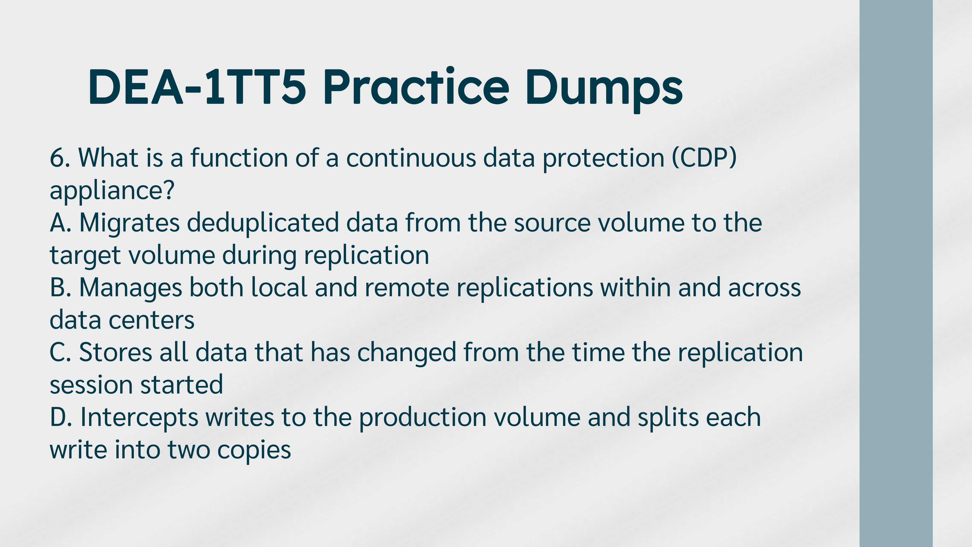 DEA-1TT5 Sample Questions Answers