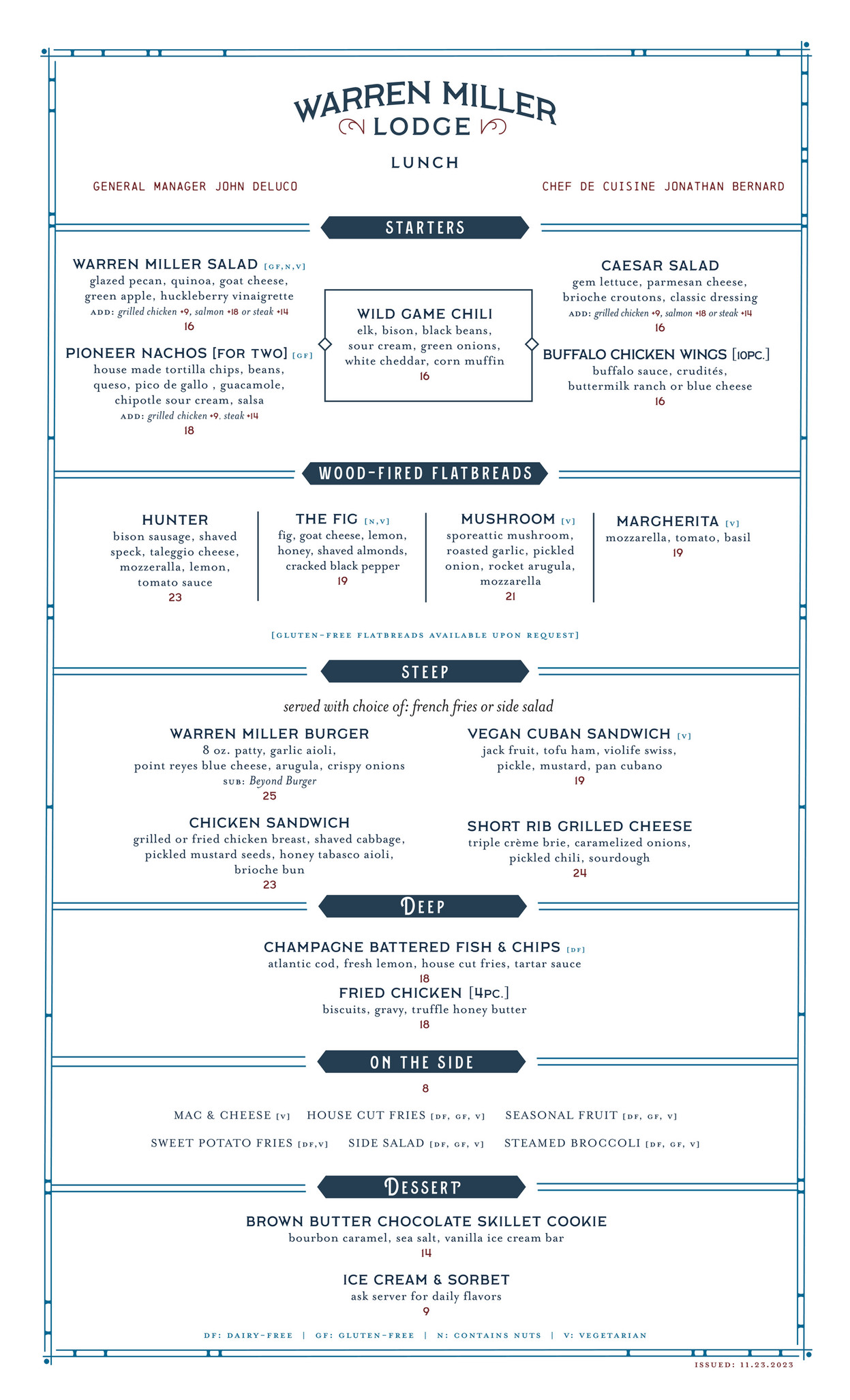 Yellowstone club wml menus page 1