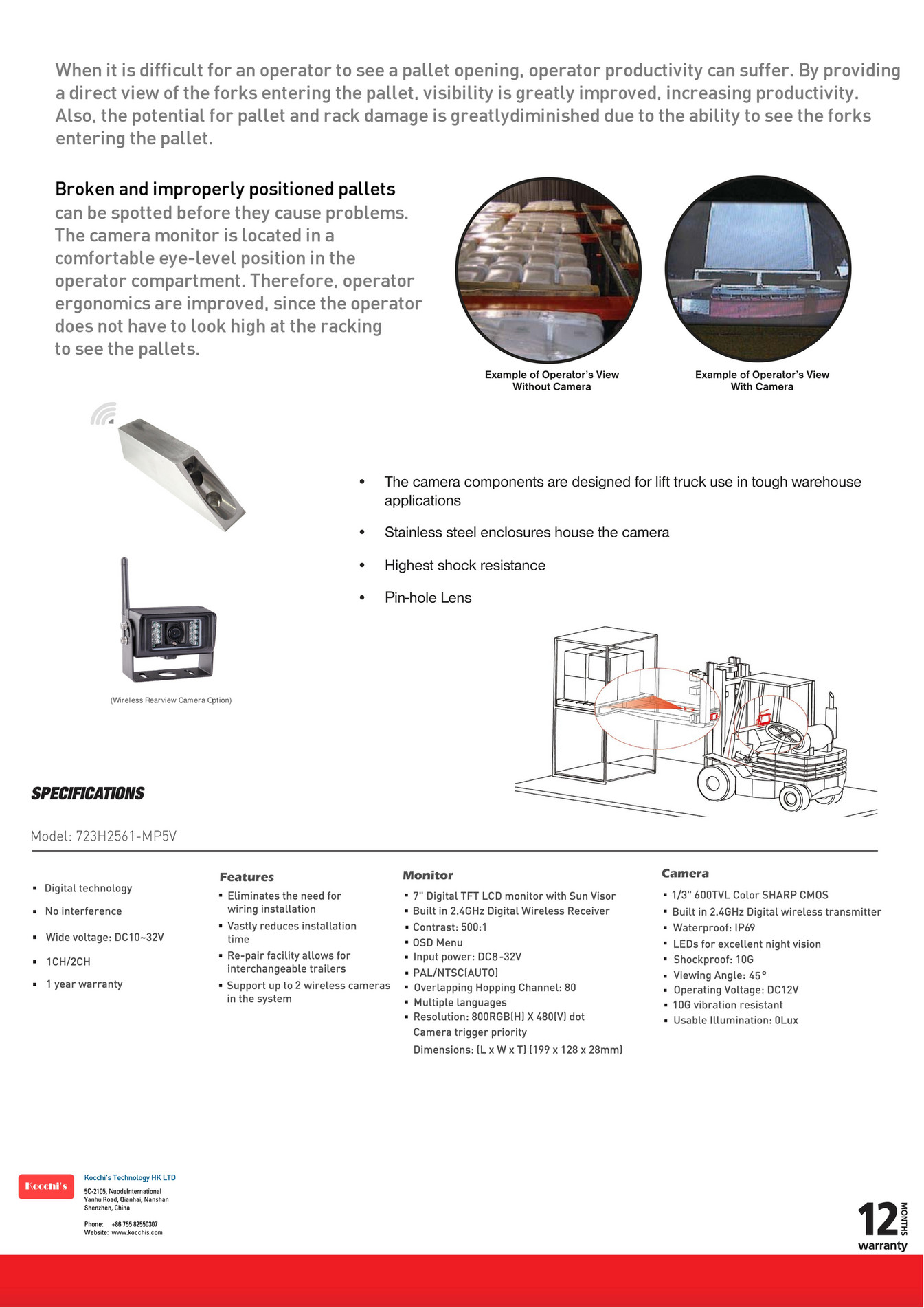 Kocchi S Digital Wireless Forklift Camera System Page 1 Created With Publitas Com
