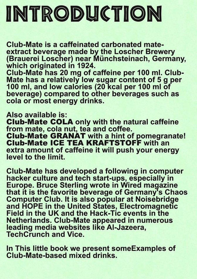Logisch schild Nucleair clubmate-australia - CLUB-MATE Classic Cocktails - Page 1 - Created with  Publitas.com