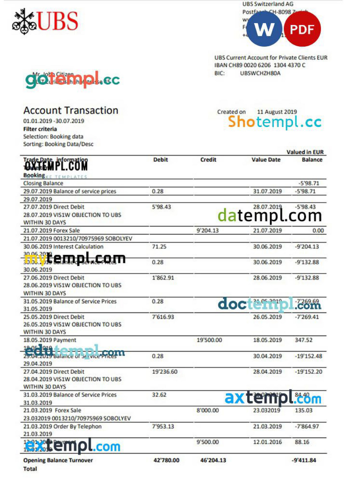 can a printed bank statement be used as proof of address