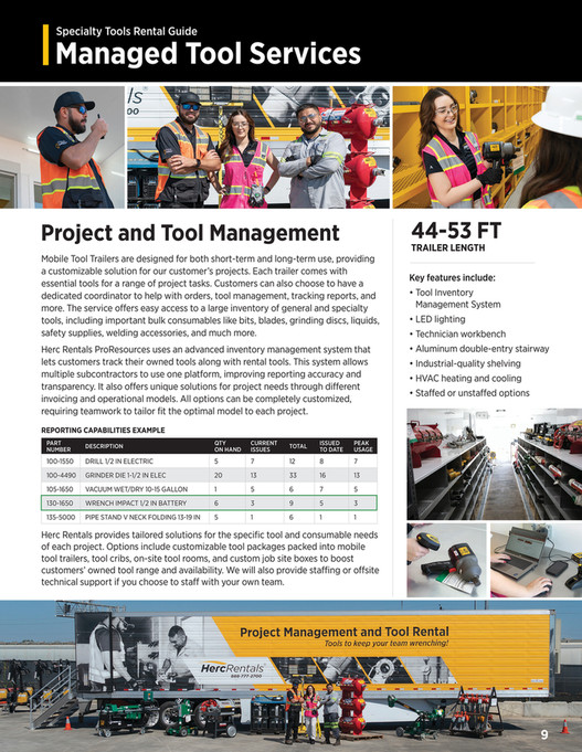Hardware Tools Rent Process Herc Rentals - ProResources Solutions Guide - Page 6-7