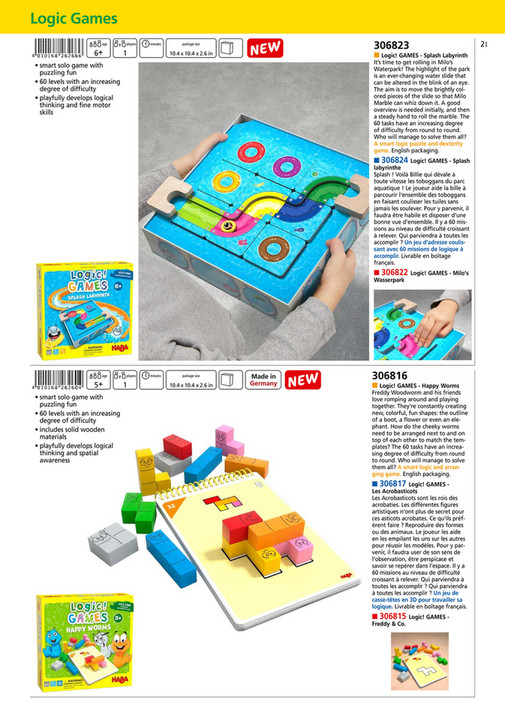 HABA Milo's Waterpark – Jeu De Logique Et Dextérité – Labyrinthe à Billes – 60 Défis – Dès 6 Ans