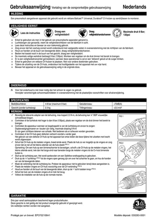 Serenco Nederland - Bootgun manual BG-111 - Page 1
