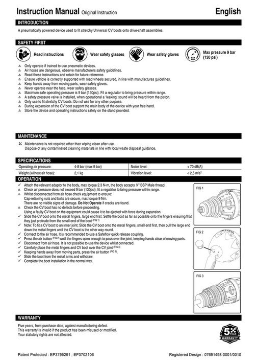 Serenco Nederland - Bootgun Manual BG-211 - Page 1
