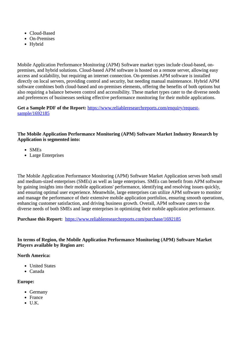 Reportprime Mobile Application Performance Monitoring APM