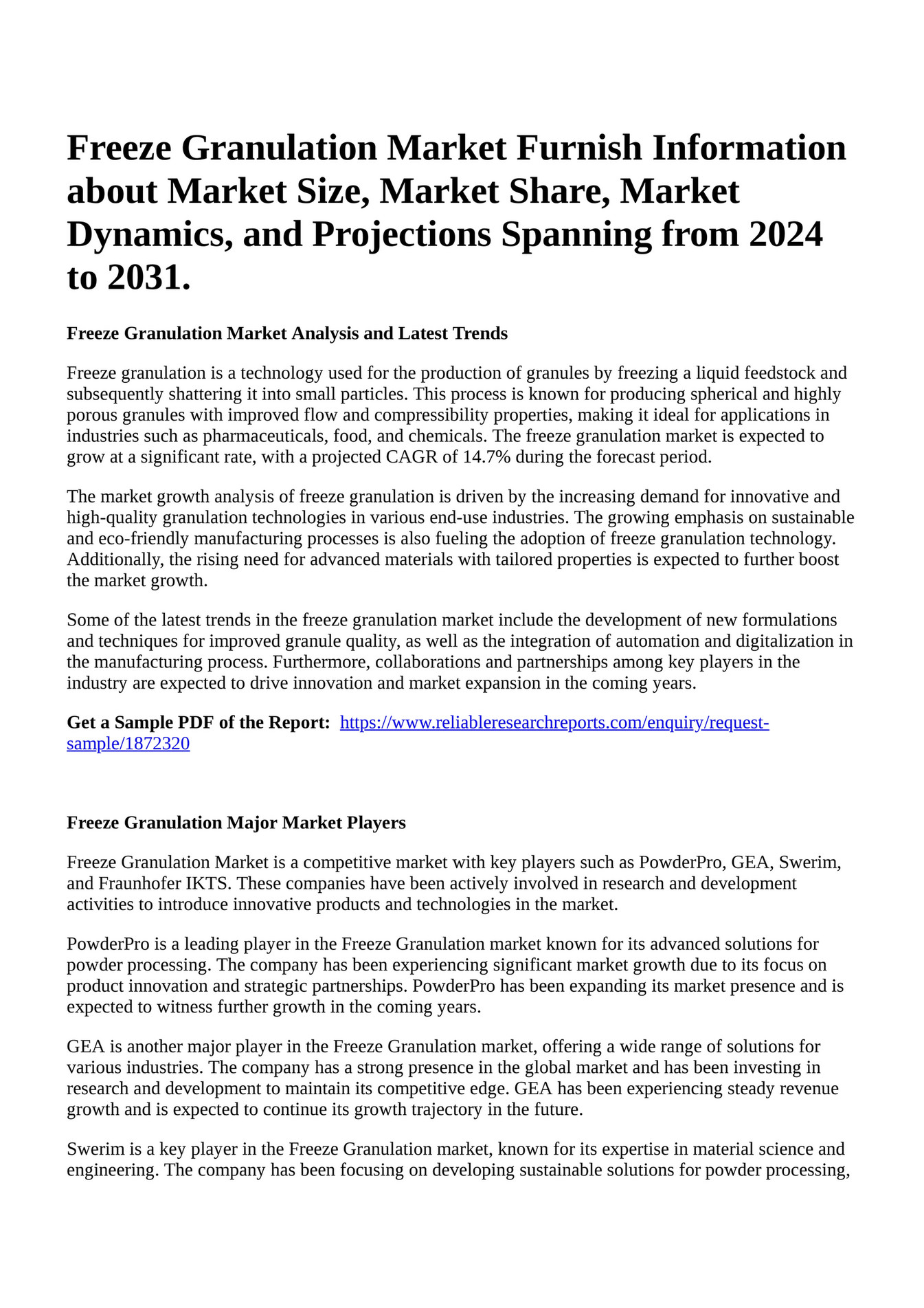 reportprime-freeze-granulation-market-furnish-information-about