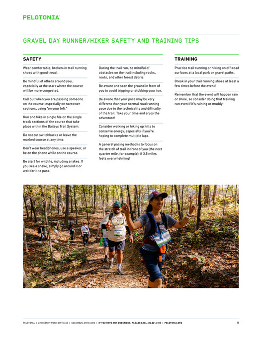 Pelotonia - Pelotonia 26 Safety and Training Handbook - Page 1