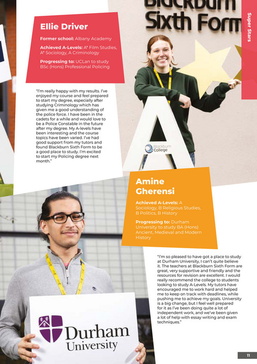 Blackburn College Blackburn Sixth Form Prospectus 2023 Entry Page
