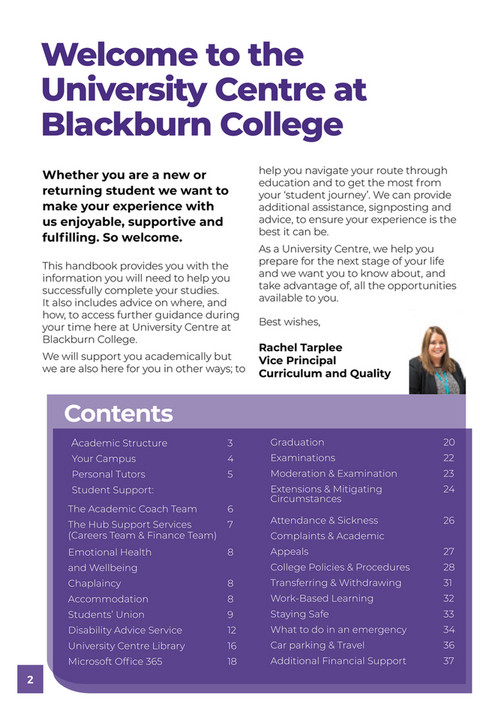 Blackburn College Student Handbook UCBC 2023/24 Page 23