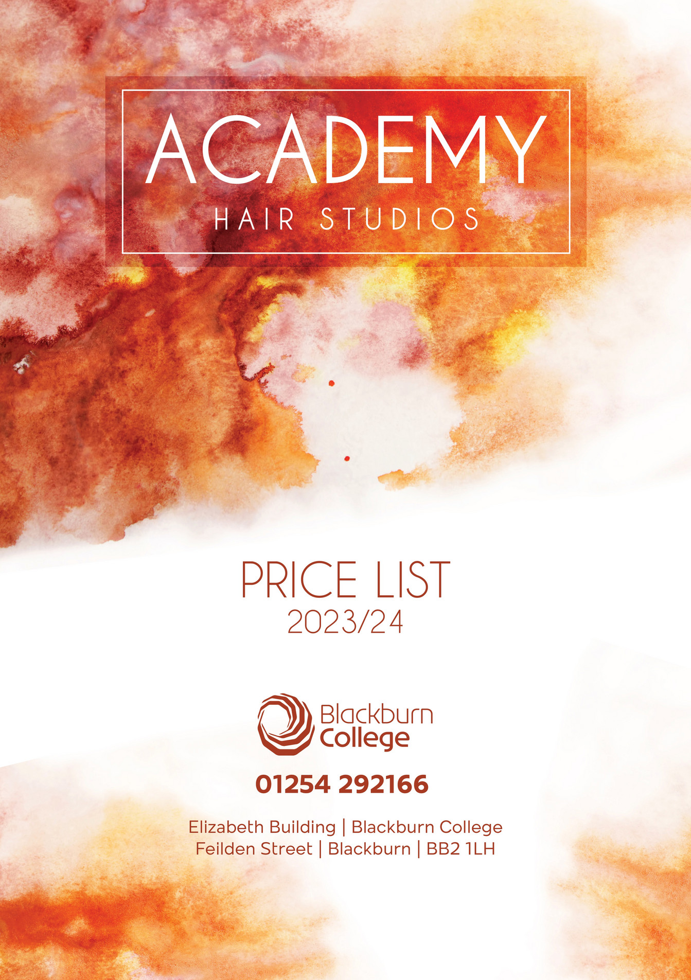 Blackburn College Academy Pricelist Hair Page 1 Created with