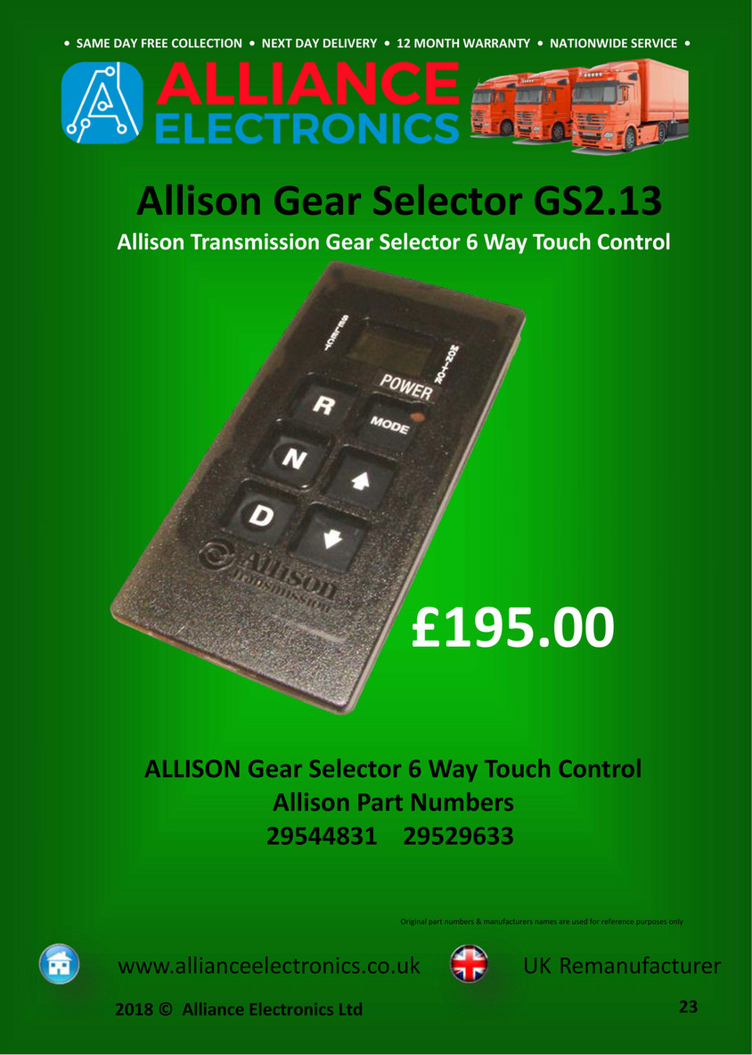 Alliance Electronics Ltd Alliance Electronics Ltd Truck Parts Catalogue 2018 Page 28 29 Created With Publitas Com