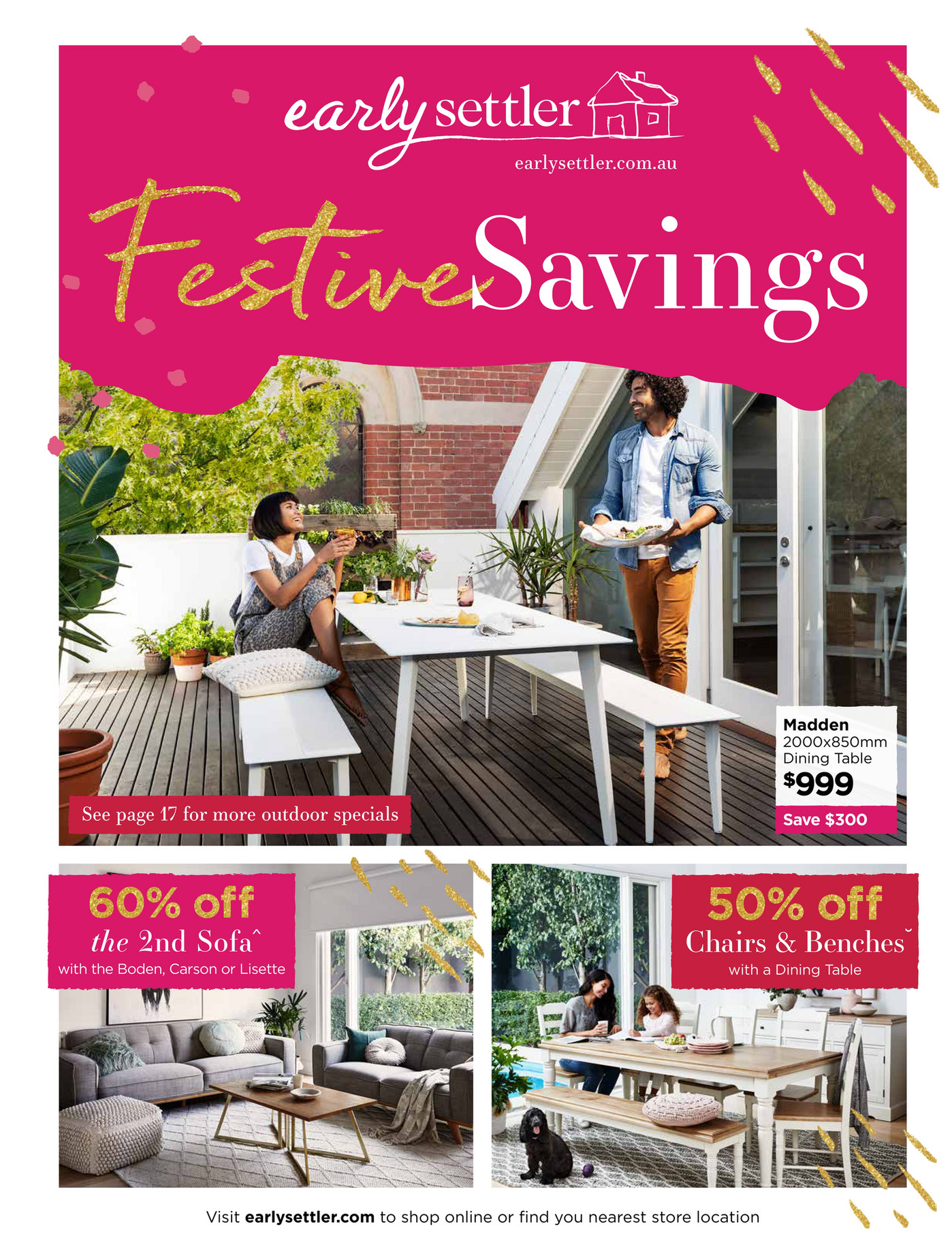 Early Settler 2019 Festive Savings Catalogue WEB Page 1