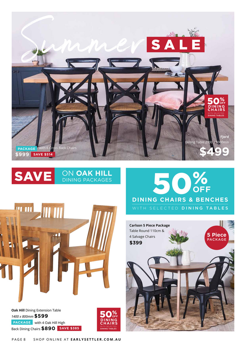 early settler chairs sale