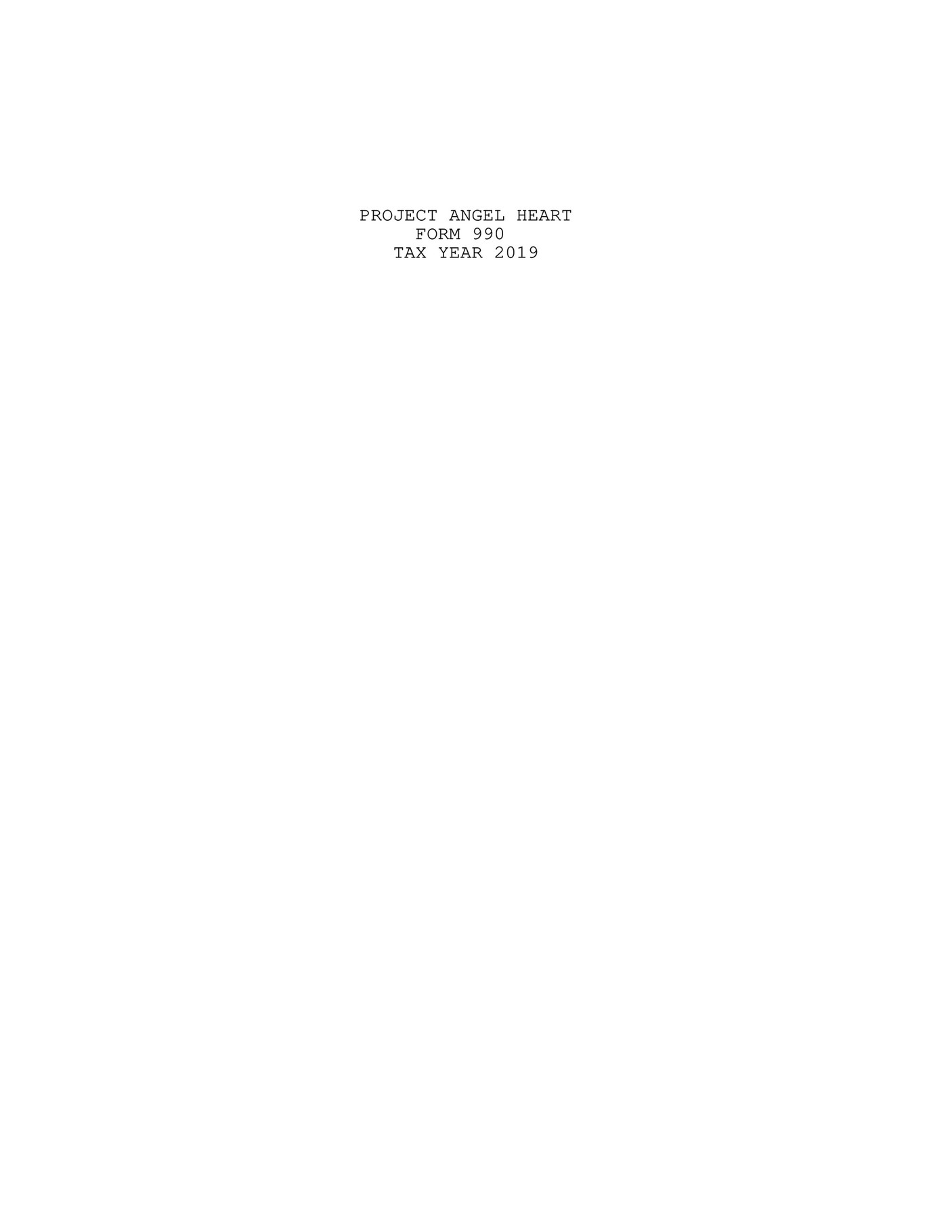 Project Angel Heart 2019 Form 990 For Fy20 Page 1 Created With