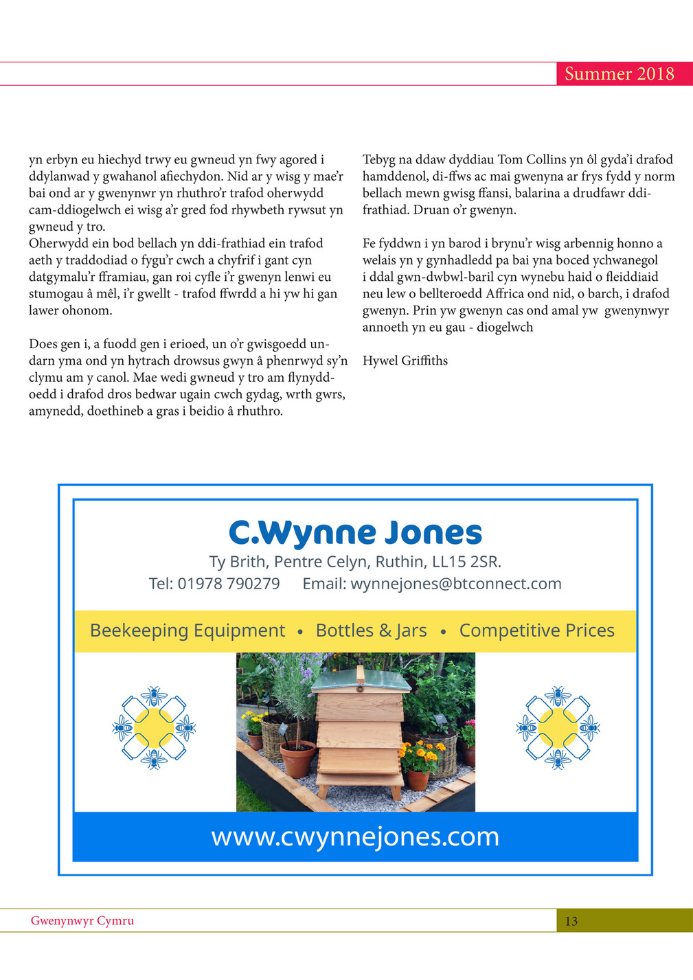 Welsh Beekeeper 0summer18 Page 2 3 Created With Publitas Com